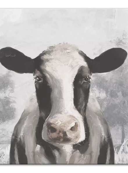 Sophisticated Cow 36 x 36 Canvas Wall Art