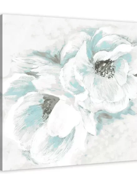 White Flowers 20 x 20 Canvas Wall Art - Image 2
