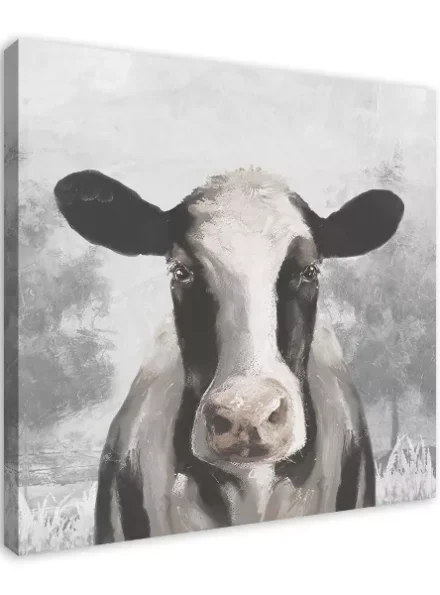 Sophisticated Cow 36 x 36 Canvas Wall Art - Image 2